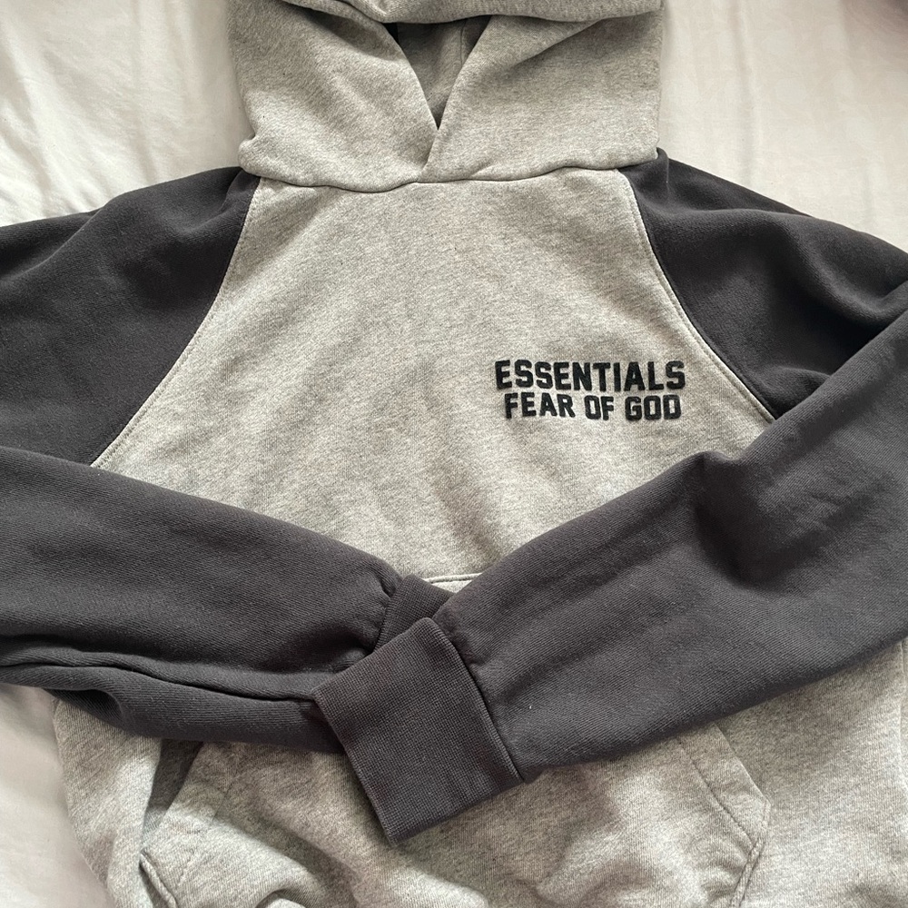 Essentials Gray and Black Sweatshirt Casual Comfort